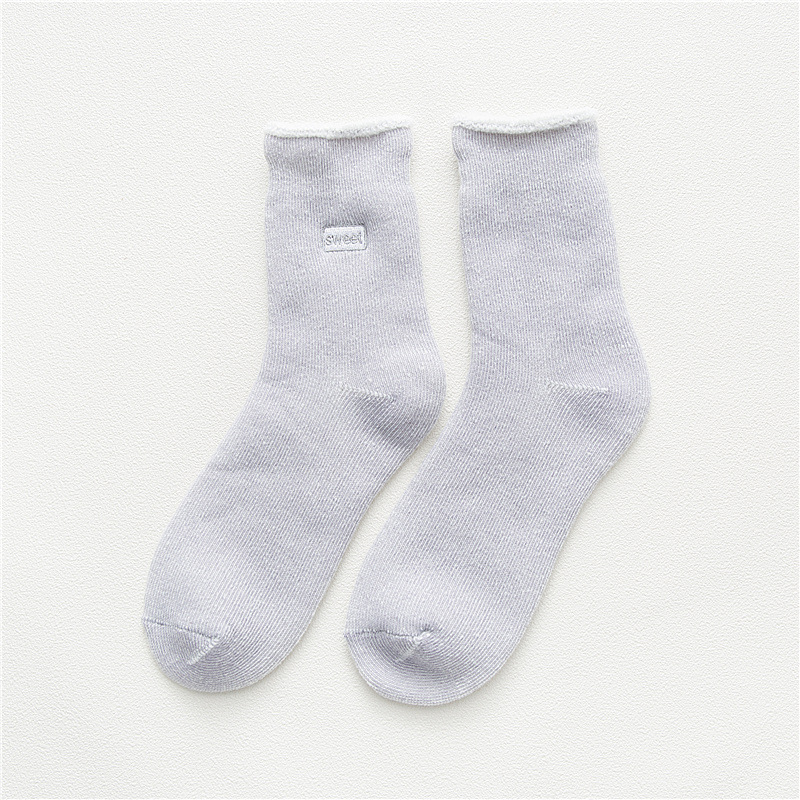 Pull Terry Towel Socks Thick Winter Socks In The Sock Female Wool Warm Winter Plus Thick Velvet Cotton In Tube Socks